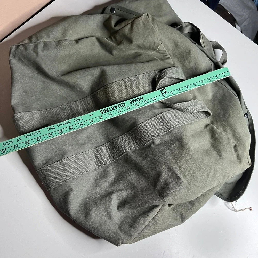 Vintage 1978 US Military Kit Bag Flyers Olive Drab Canvas Duffel Bag 11-1-302